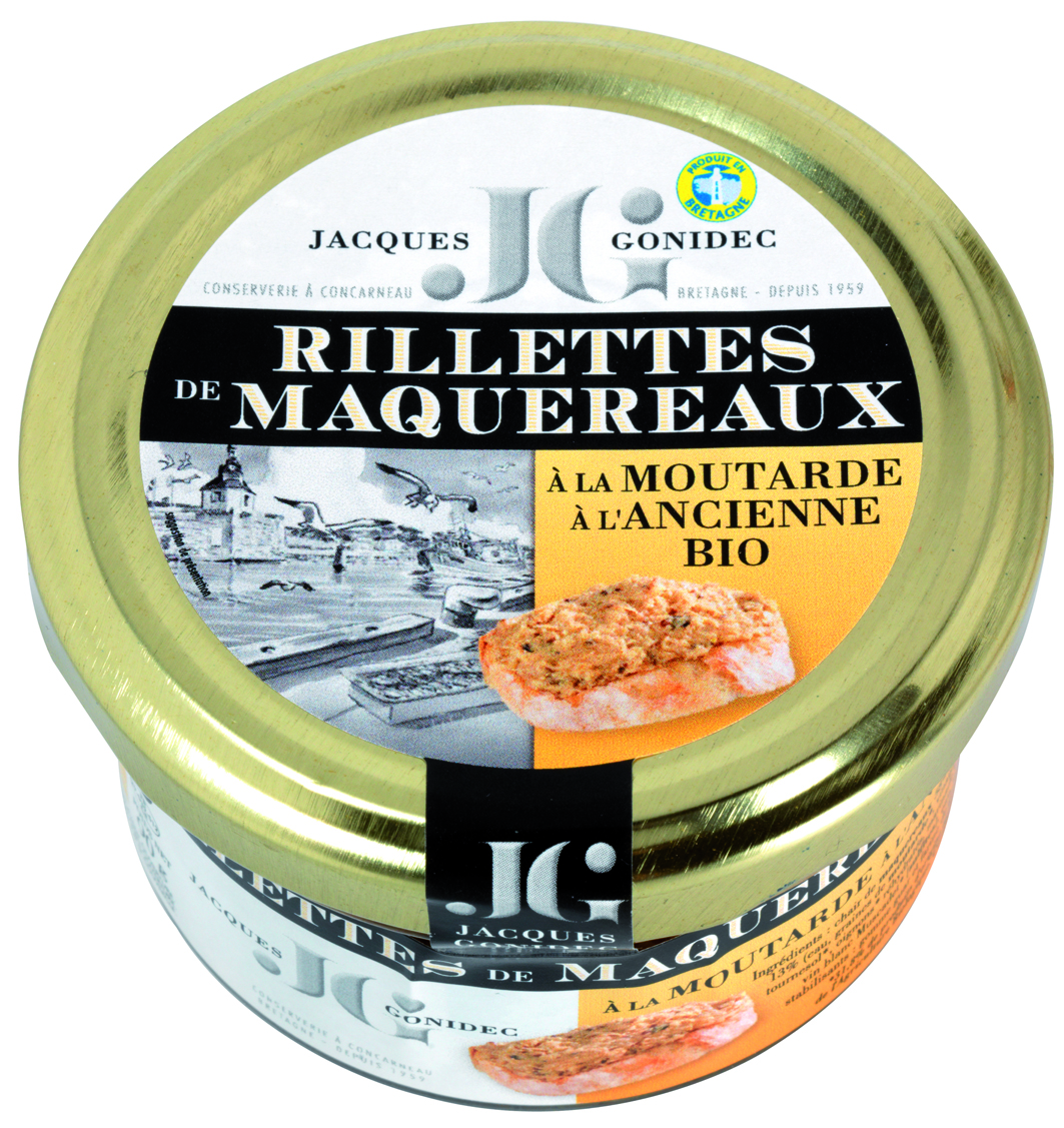 Jacques Gonidec Rillettes de maquereaux à la moutarde ancienne 90g - 3024